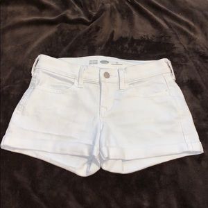 White jean shorts